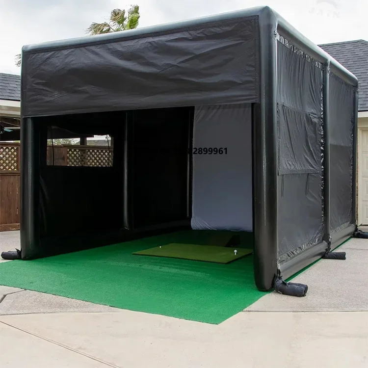 High Quality Enclosure Inflatable Golf Simulator Movie Screen Enclosure Golf Cage Tent Wholesale