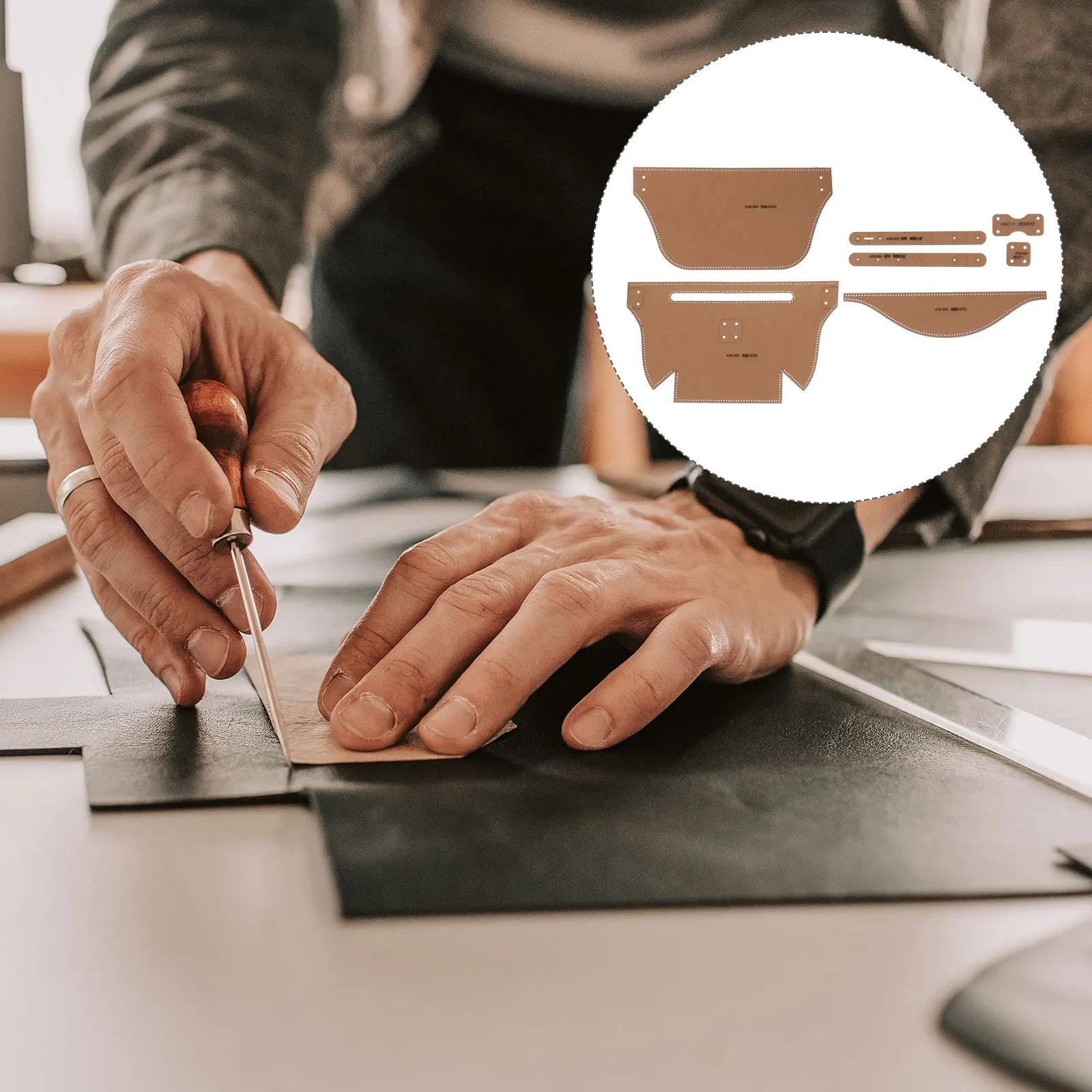 

Smooth Kraft Paper Craft Template Bag Drawing Board Supplies For Handbag Crochet Bag Chest Dumpling 1Pc