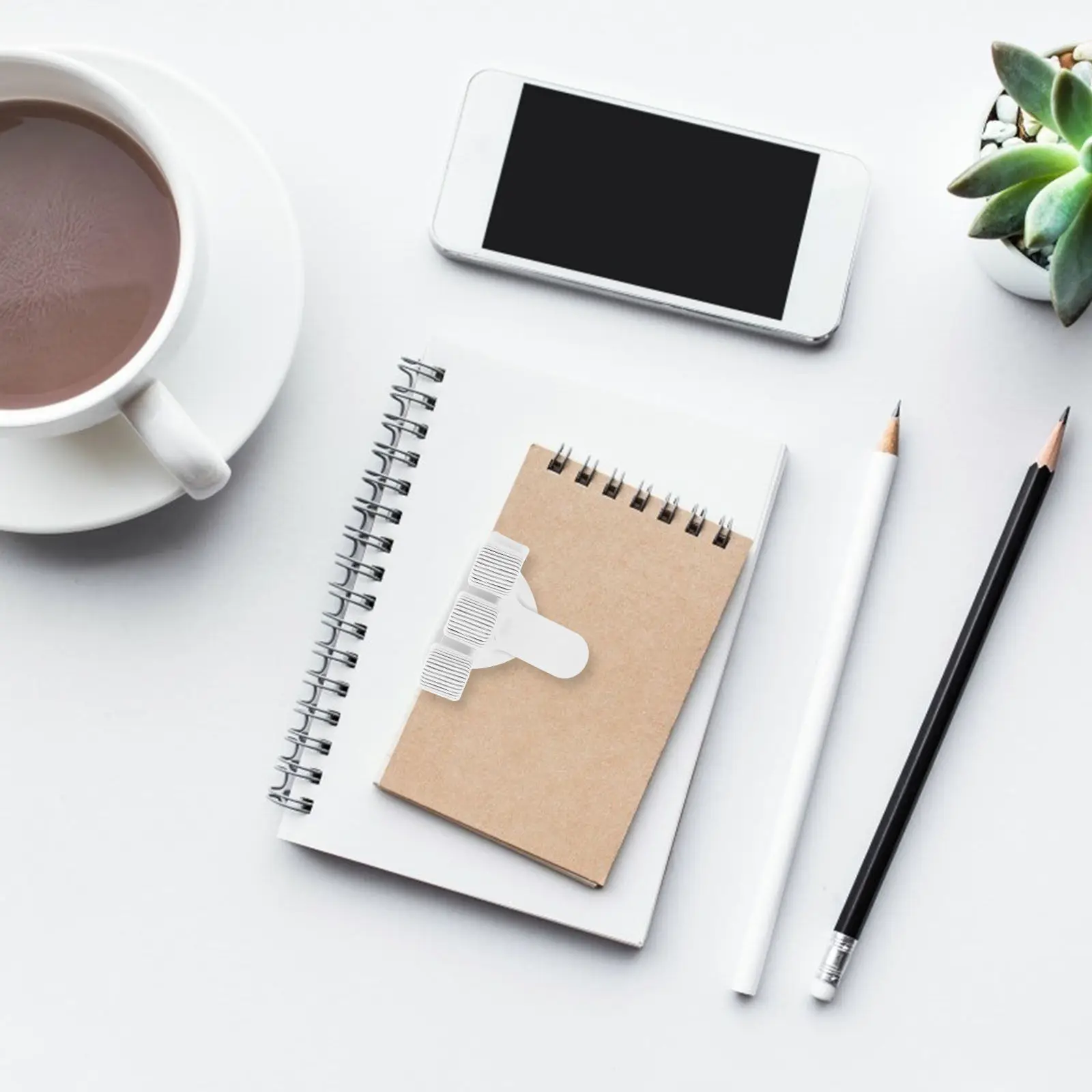 

Spring Loop Pen Holder Clip for Notebook Journal Planner 3-Hole Binder Iron Portable Organizer Efficient Document Access Desk