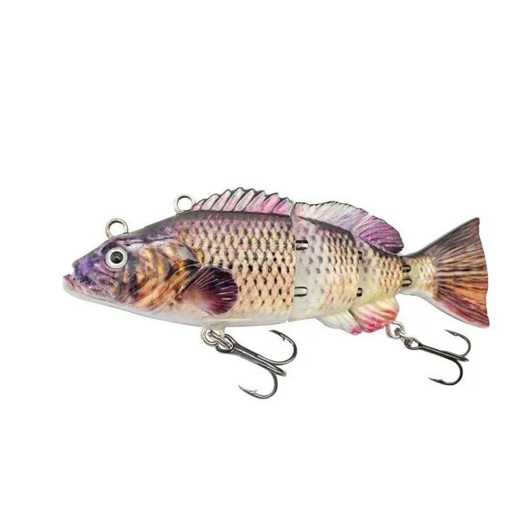 2021 new style Robot fishing lures Electric Lure Wobblers Swimbait Crankbait USB Rechargeable Flashing LED light Fishing