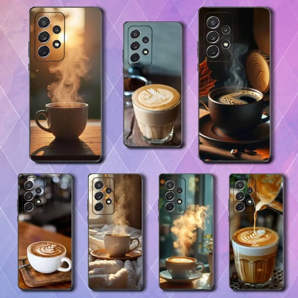 

Top Art Coffee Love Phone Case For Samsung S25,S24,S23,S22,S21,S20,S10,Ultra,Plus,Lite,FE,Soft Silicone Black Cover
