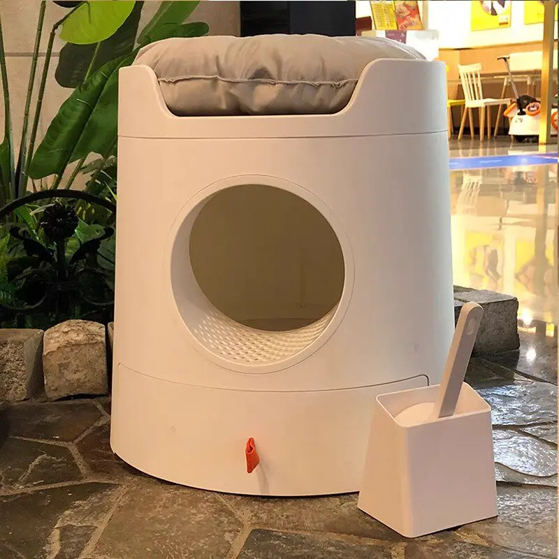 

Sandbox Self-Cleaning cat Litter Box Accessories Plastic cat Litter Box Litterbox Hiding Arenero Para Gato Household Products