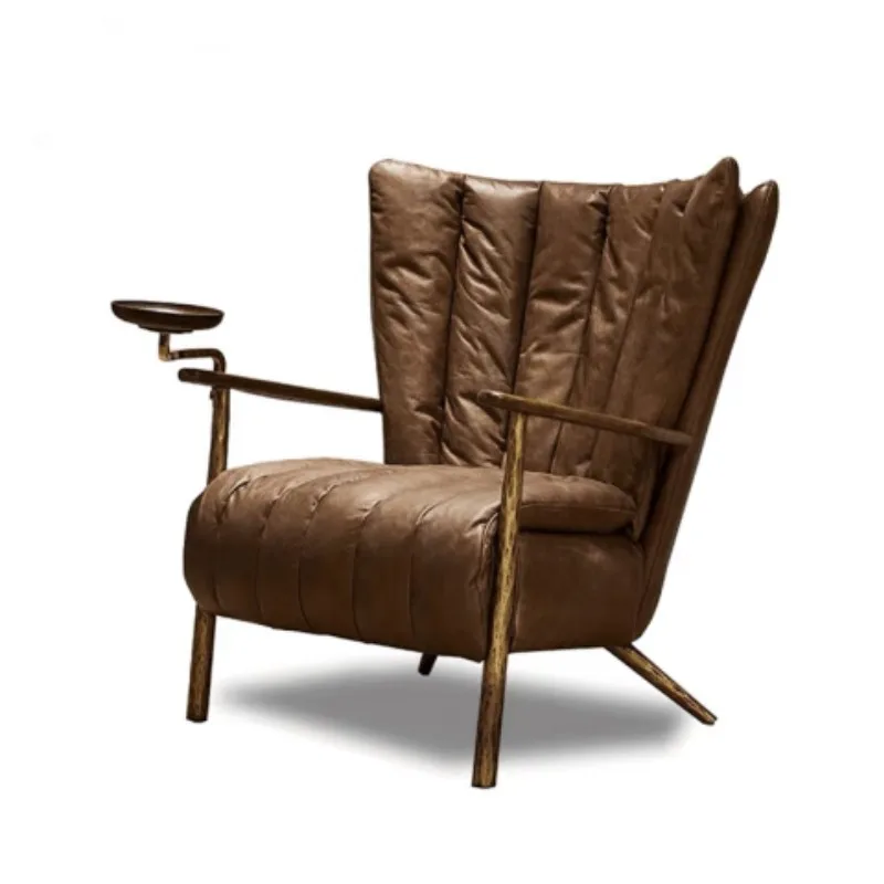 

Medieval designer forged wrought iron leisure chair home living room