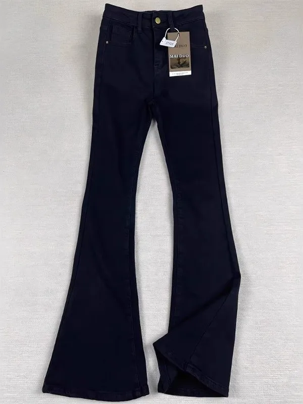 

Bla Elastic Le Blade Jeans Men's American High Street Slim Leg Lengthening Narrow Version Micro Flared Pants Straight Tube