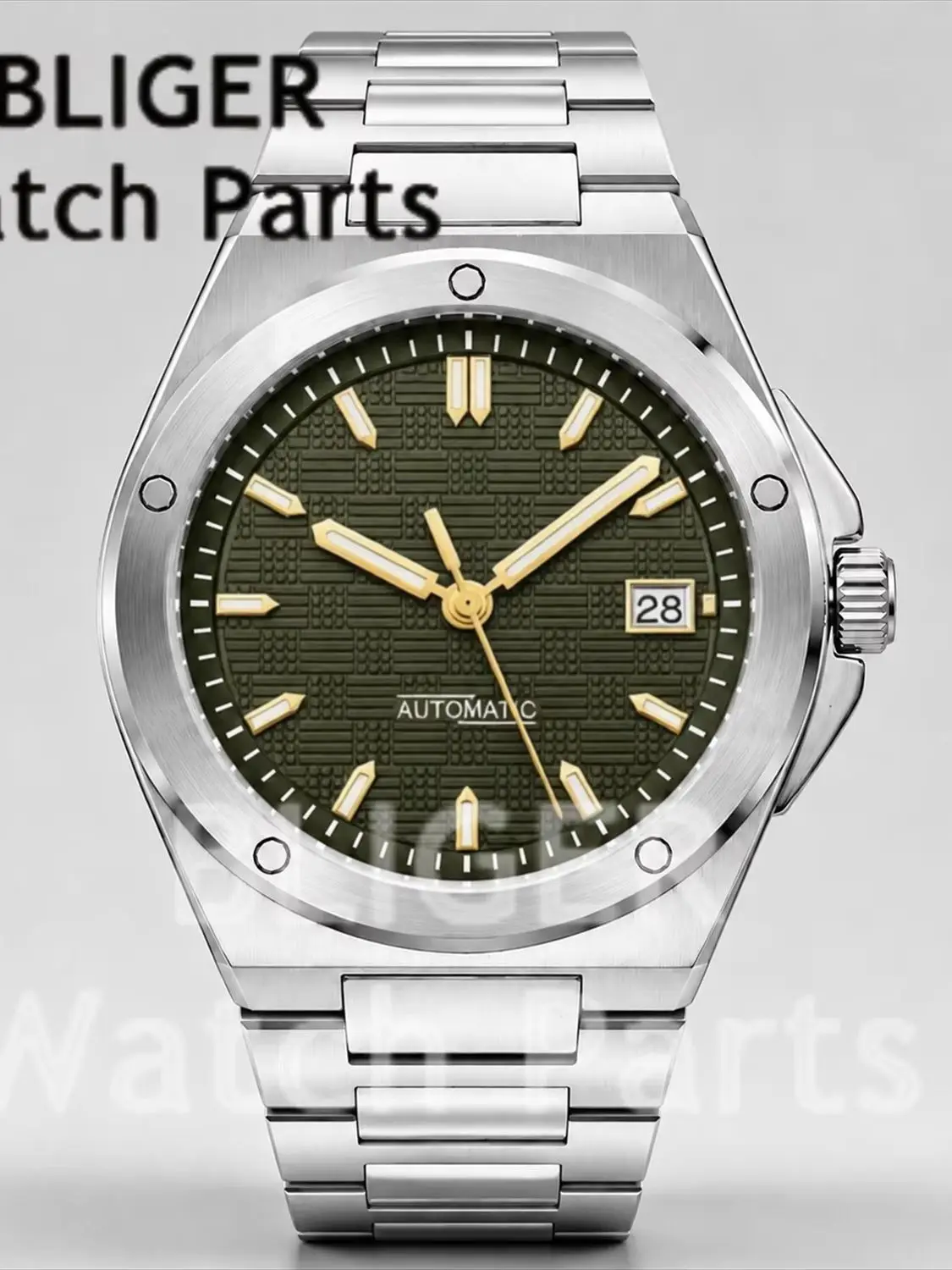 Personalisierbare 40mm NH35A Mechanische Herren-Businessuhr aus Edelstahl für Männer, Sport 10ATM Taucheruhr im Ingenieur-Stil, Automatikuhr für Herren