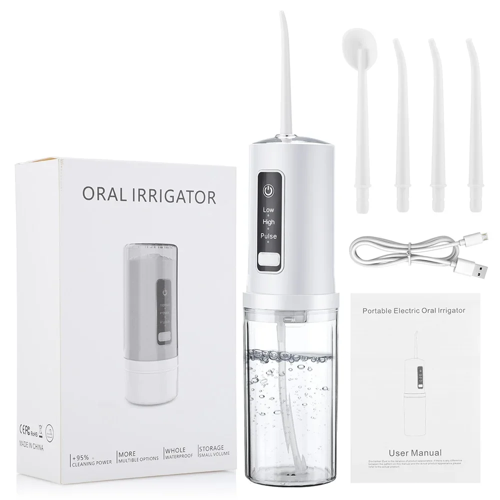 

Oral Irrigator Tooth Cleaner Portable Dental Flusher with 230ML Mouth Washing Teeth Whitening