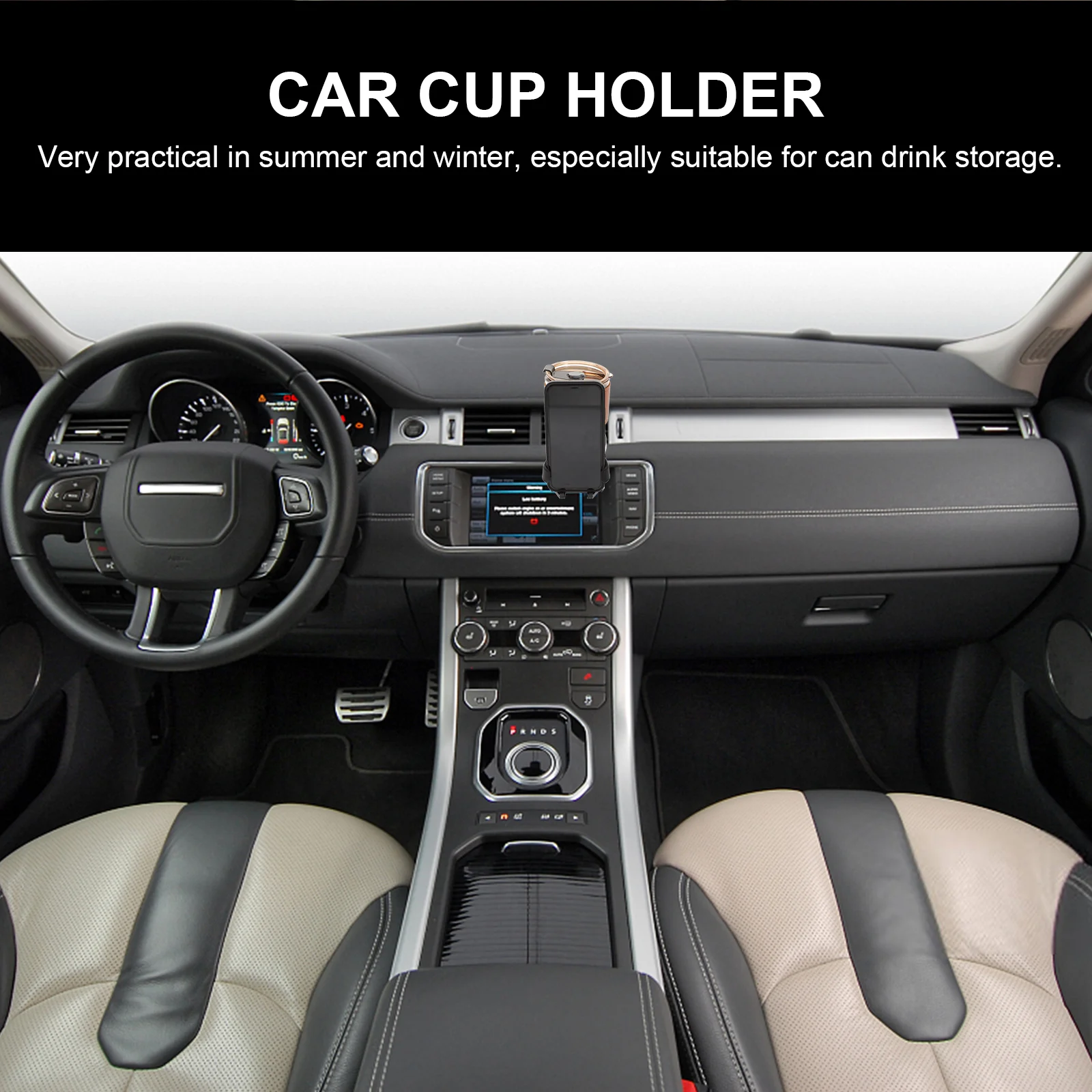 

Car Phone Holder Cup Mount Dashboard High Hardness Material Canned Drink Bottles Waterproof Clean Suitable All