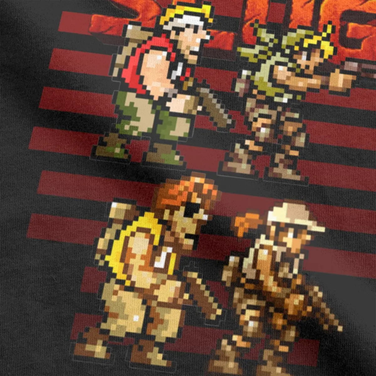 Metal Slug Pixel Fan pixel art arcade game retro gamer video games Men\'s shirt Cotton Tees Short Sleeve T Shirt Printed Clothing