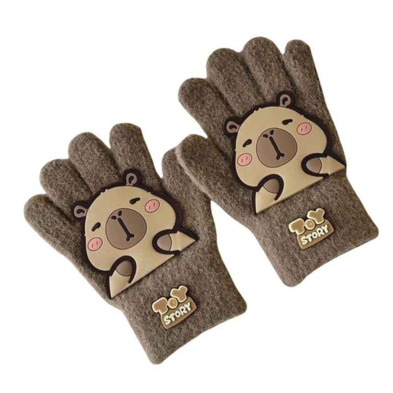 Children's Warm Gloves Neck Halter Fingerless Mittens Kids Split Finger Gloves Drop shipping