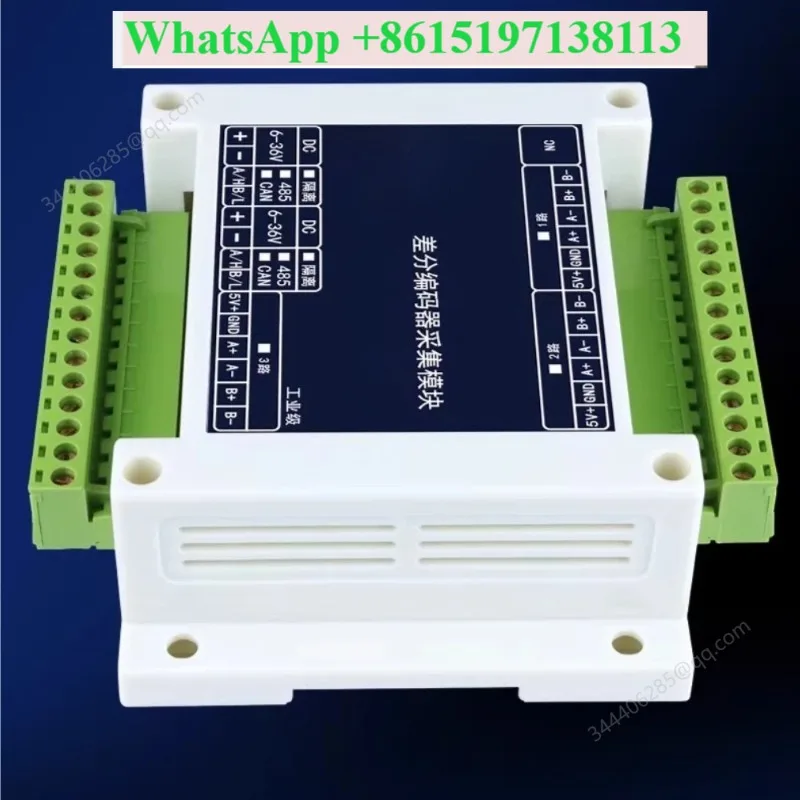 Differential Signal Encoder Acquisition Module RS485 High Speed Pulse Counter Single Ended Signal Input Ethernet ZS-Diffencoder