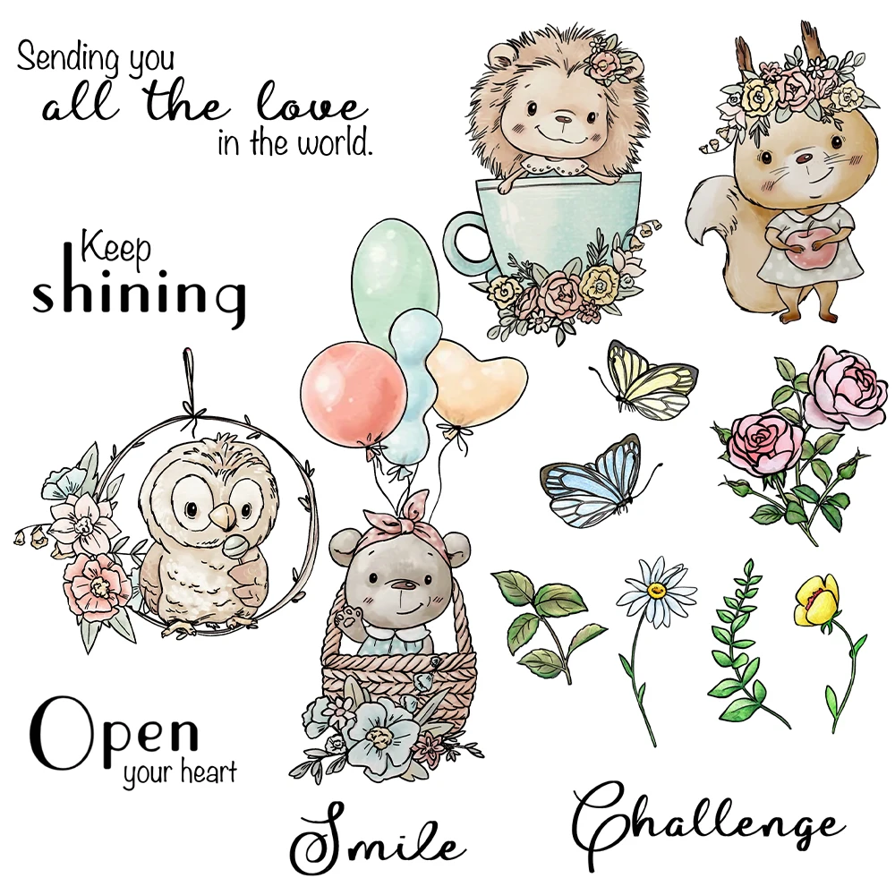 

Mangocraft весенние цветы животные прозрачный штамп DIY принадлежности для скрапбукинга силиконовый штамп для изготовления карт альбомы ремесла Декор