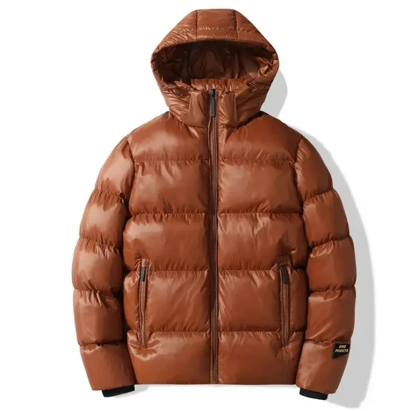 Autumn and Winter Men's Luxury Brand Hooded Down Jacket Goose Feather Jacket New Trend Fashion Outdoor Windproof Warm Jacket