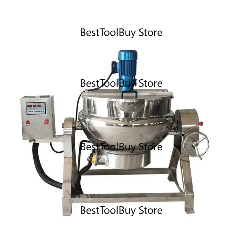 Industrial Jacketed Kettle Double Steam Cooking Pot for Jam Cooking & Mixing