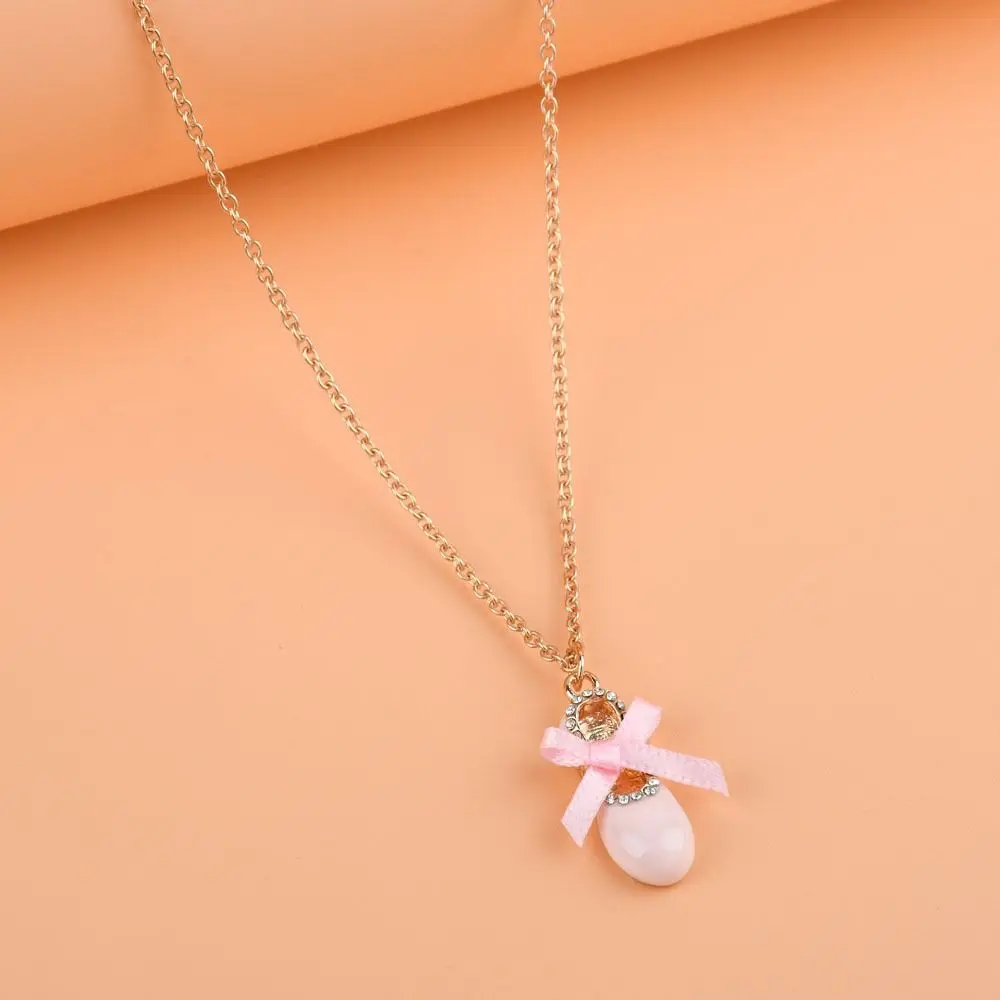 Dancer Senior Sense Ballet Shoes Pendant Crystal Gold Chain Trendy Necklace Rhinestone Fashion Jewelry Accessories Friendship