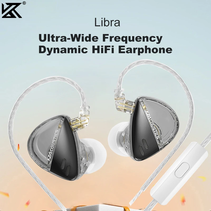 KZ X Angelears Libra HiFi Earphone Ultra-Wide Frequency Sport Noise Cancelling Headset 2Pin Replaceable Cable Gaming Headset