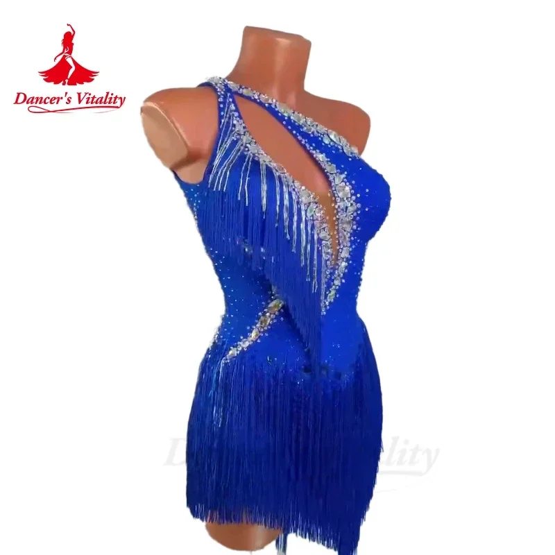 Latin Dance Performance Dress for Women Customsized Rumba Chacha Tango Competiton Clothing Skirt Adult Child Latin Dresses