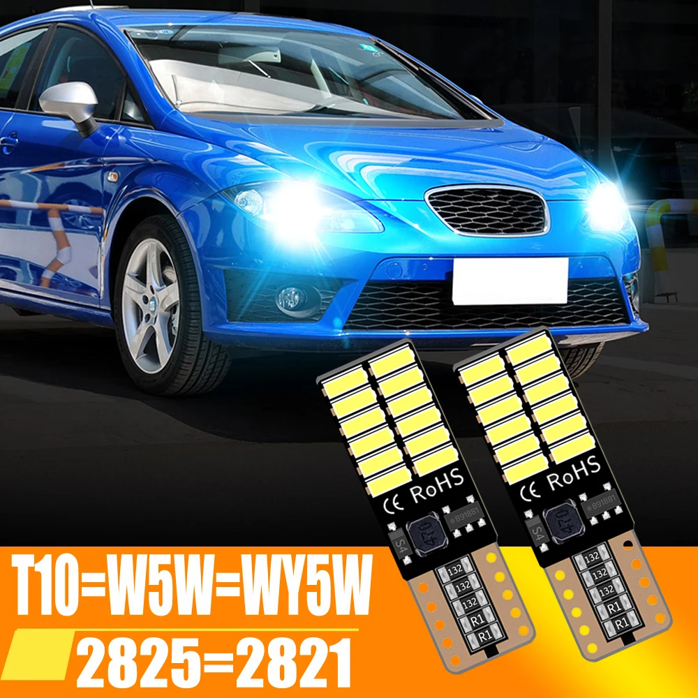 2pcs LED Clearance Light Bulb Lamp W5W T10 Canbus For Seat Ibiza 2 3 MK2 MK3 MK4 6L 6K Leon MK1 1M 1P Toledo Inca Altea Alhambra