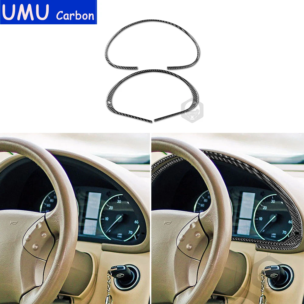 Carbon Fiber Interior Auto Gauge Surround Trim Sticker For Mercedes-Benz C Class W203 2005-2007 Modification