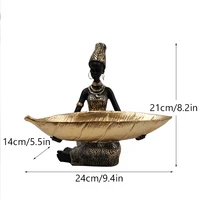 Figure Resin Storage Figurines Africa Woman Home Desktop Decor 6