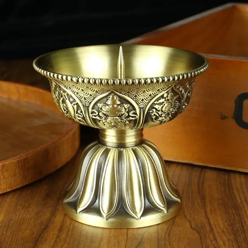 HT Candle Holder Home Buddha Pure Copper Candle Holder Metal Bronze Crafts Ready to ship and purchase with peace of mind