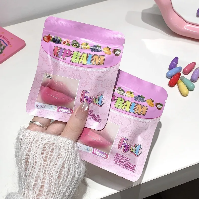 مجموعة بلسم الشفاه الصغيرة مكونة من 8 ألوان على شكل كبسولة أحمر شفاه شفاف ومغذي ومرطب للعناية بالشفاه الجافة والشقوق مقاس السفر #3