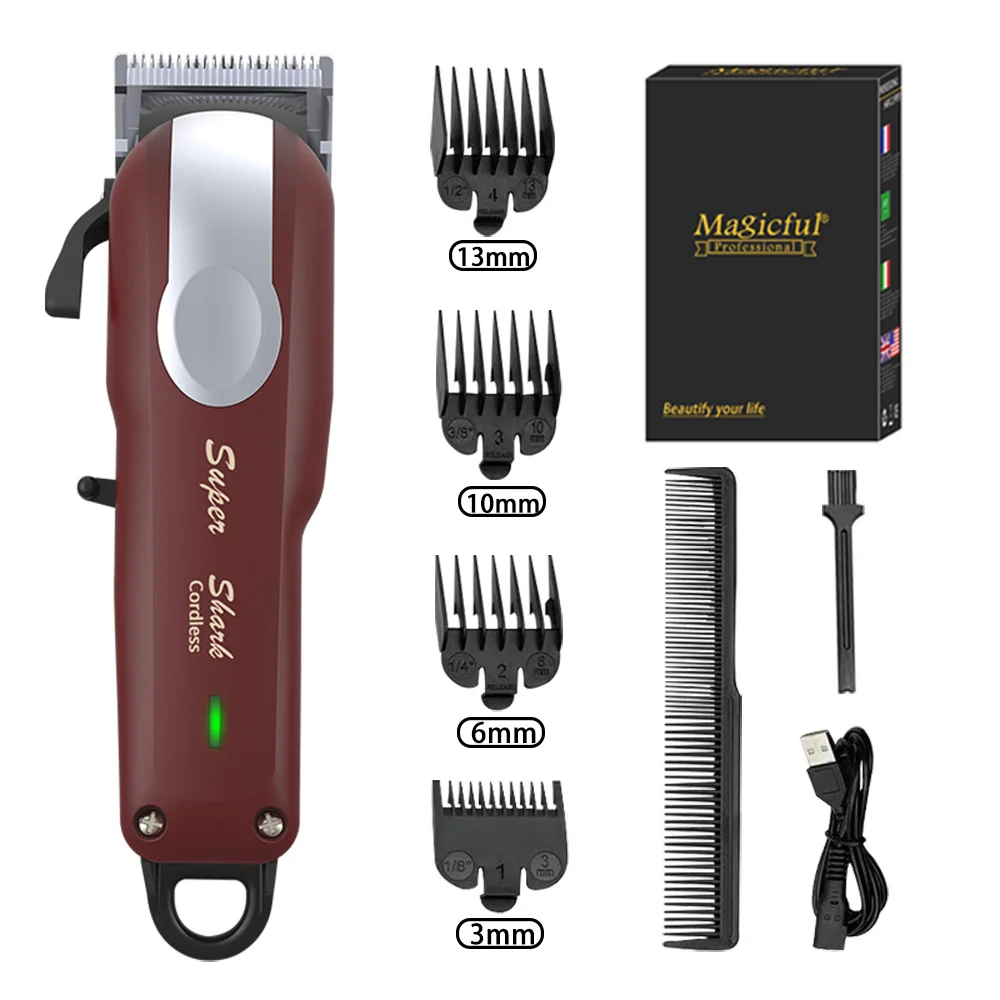 Magicful Professional Hair Clipper Lithium Battery USB Chargeable Trimmer LED Display Home Man Beard Shaver Hair Cutting Machine