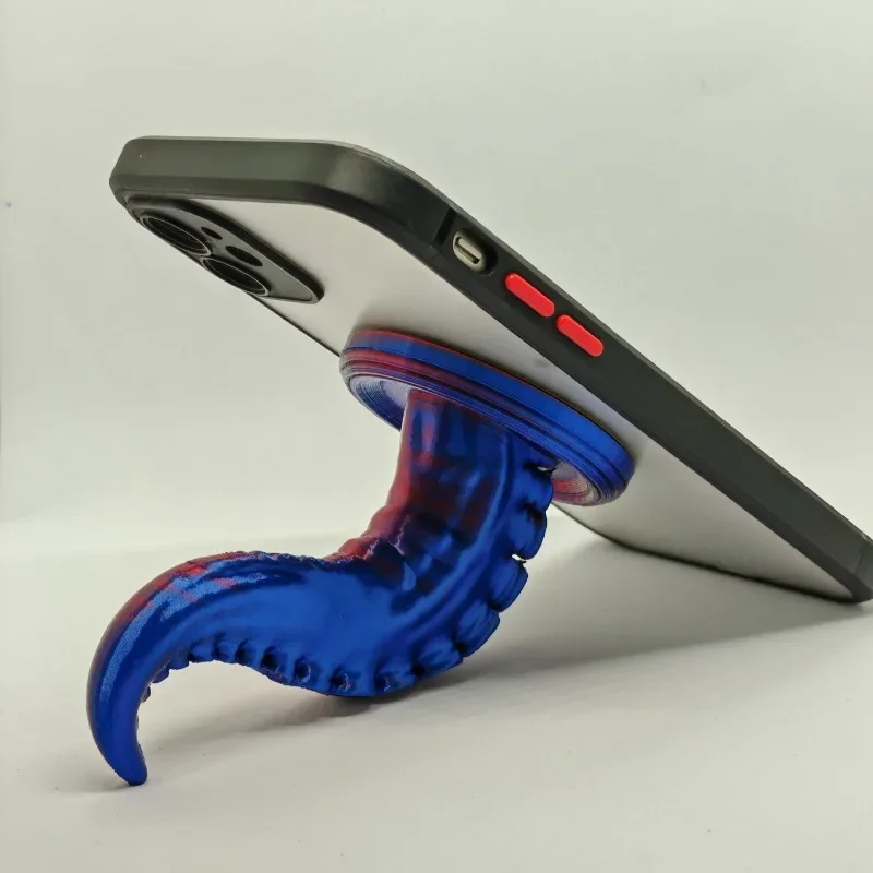 3D Printed Octopus Tentacle Claw Phone Holder Creative Refrigerator Magnet Hooks Handheld Expanding Stand for IPhone Smartphone