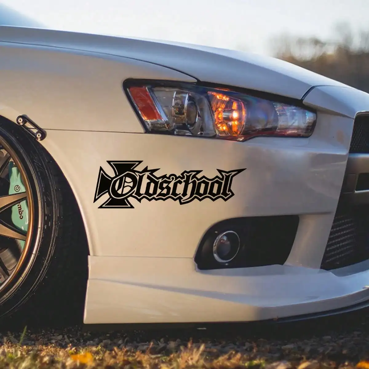 Gothic Style Oldschool Decal, Retro Lettering for Car Windows