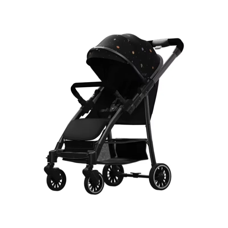 Portable baby stroller Portable and easy to fold shock absorbent bidirectional can sit and lie umbrella car baby walking device