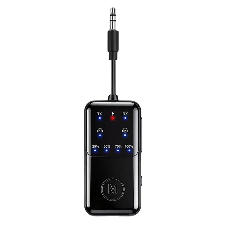 KEBIDUMEI Bluetooth 6.0 Odbiornik Audio Nadajnik Dual RT/TX Broadcast 3 w 1 Adapter Bezprzewodowy 3.5mm AUX do TV Słuchawek Samochodu — zdjęcie produktu 7