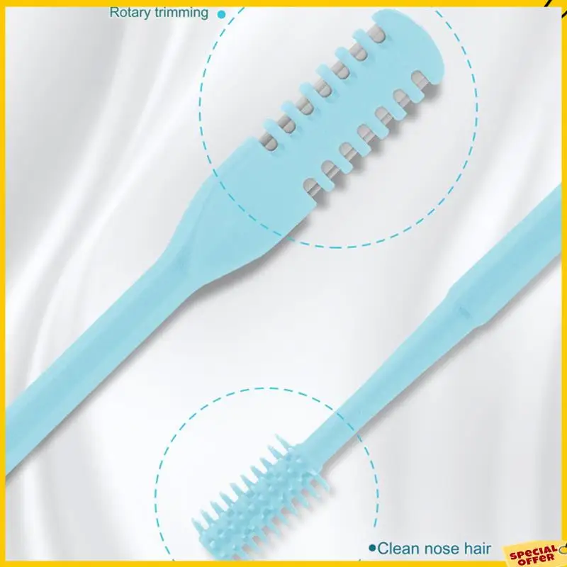 A24P Машинка для стрижки волос на носу 2-в-1, двухсторонний нож для волос в носу, портативная ручная 360° °   Вращающийся триммер для волос в носу