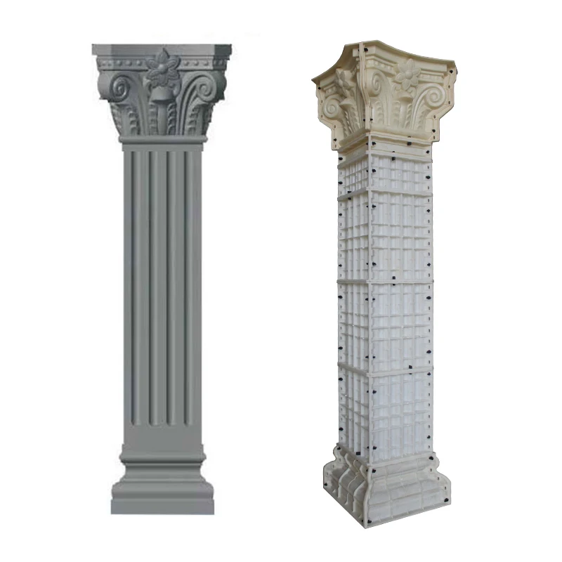 Cast-in-place self-built house villa square column Roman column mold household special decoration gate balcony cement plastic mo