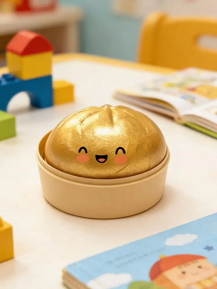Niedlicher Kristall-Dampfbrötchen-Stressball, langsam aufsteigend, Squishy, zum Kneifen, Simulations-Brötchen, Fidget-Spielzeug, Entspannungsgeschenk