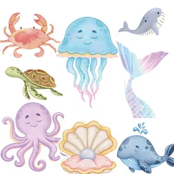18/24/36inch Marine Animal Foam Board Whale Shark Ocean Animals KT Board for Photography Baby Shower Birthday Party Bakcdrop De