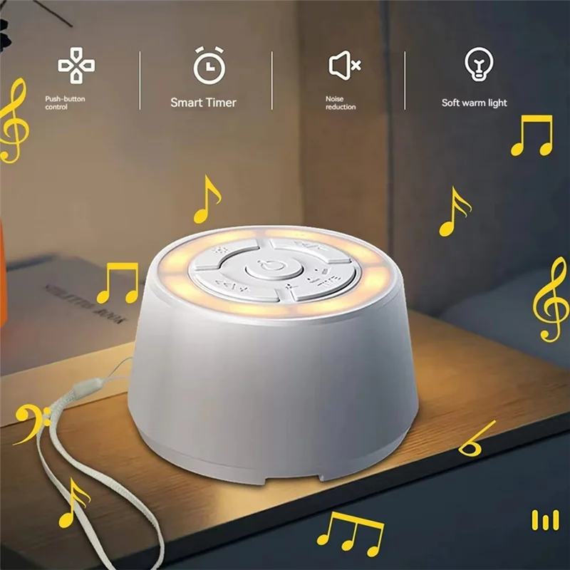 

BMBY-Baby White Noise Machine USB Rechargeable Timed Shutdown Sleep Machine Baby Sleep Sound Player Timer Noise Player