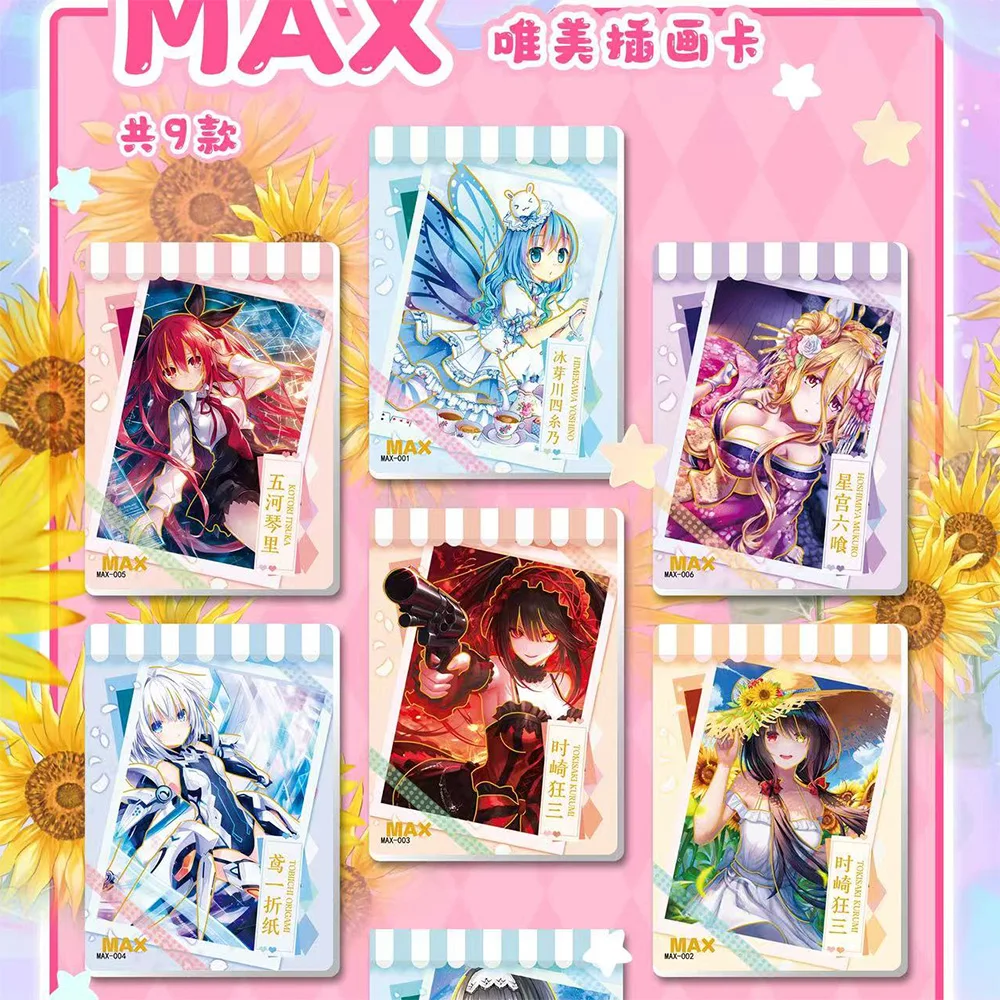 Date A Live Collectible Card Series Anime Character Trading Cards Fan Collection Gifts Tokisaki Kurumi Yoshino