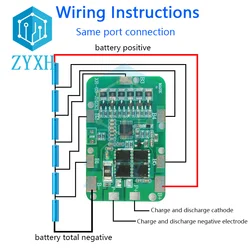 BMS 6S 22V 5A 8A 18650 Li-ion Lithium Battery Pack Protection Board with Balanced for Solar Street Light Sprayer