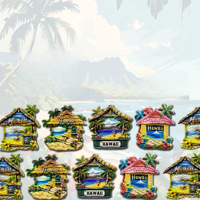 Hawaii Refrigerator Stickers Home Decor Gifts Novelty Ornaments Design Sense Internet Celebrity Same Style Travel