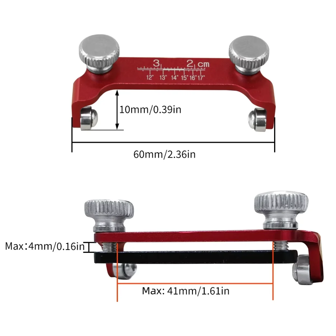 Fixed Angle Knife Sharpener - Aluminum Honing Guide Chisel Sharpening Holder Guide for Woodworking Chisels and Planes with Scale