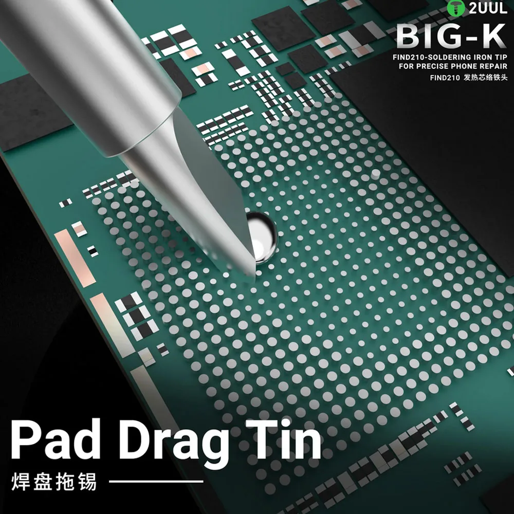 طرف مكواة لحام Big-K 2UUL FD21 لمحطة لحام C210 (5 عبوات) #2