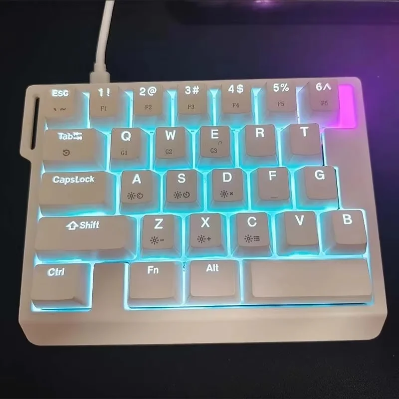 HE30 Mechanical Gaming Keyboard 29keys Magnetic Switch 8000HZ Support Macro Programming RGB Light One-Handed E-Sports Keyboard view 5