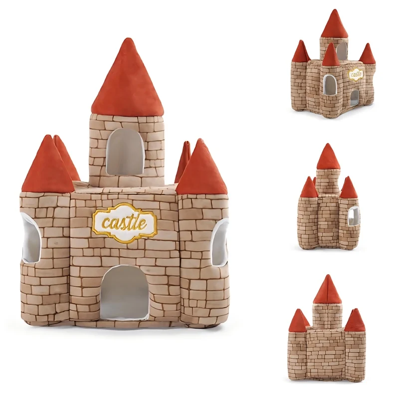 Creative Fairy Tale Castle Hand Puppet Plush Toy Parent-child Interaction Finger Doll Kids Birthday Christmas Gifts