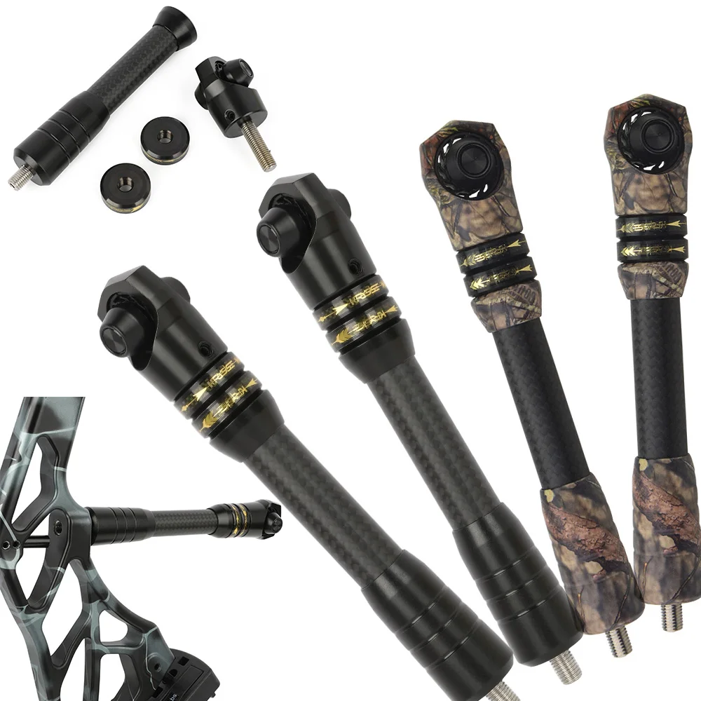 

7inch Archery Compound Bow Carbon Fiber Rod Stabilizer Reduces Noise Vibration Counterweight Damper For Bow Hunting Shooting