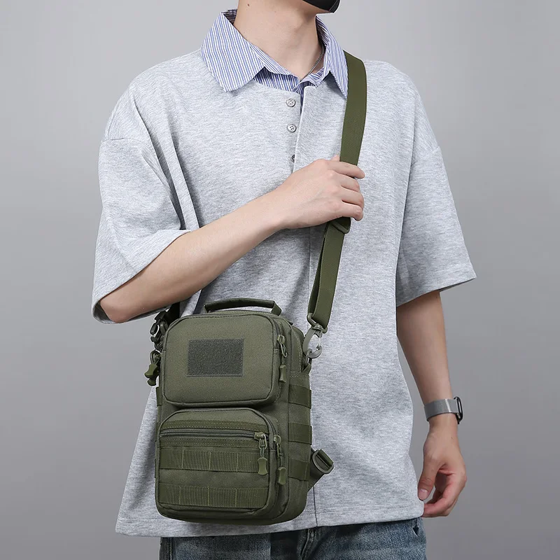 Taktische Brusttasche für Männer, multifunktionale Angeltasche, strapazierfähige Umhängetasche für Reisen, Camping, Wandern, Outdoor-Aktivitäten – Detail 8
