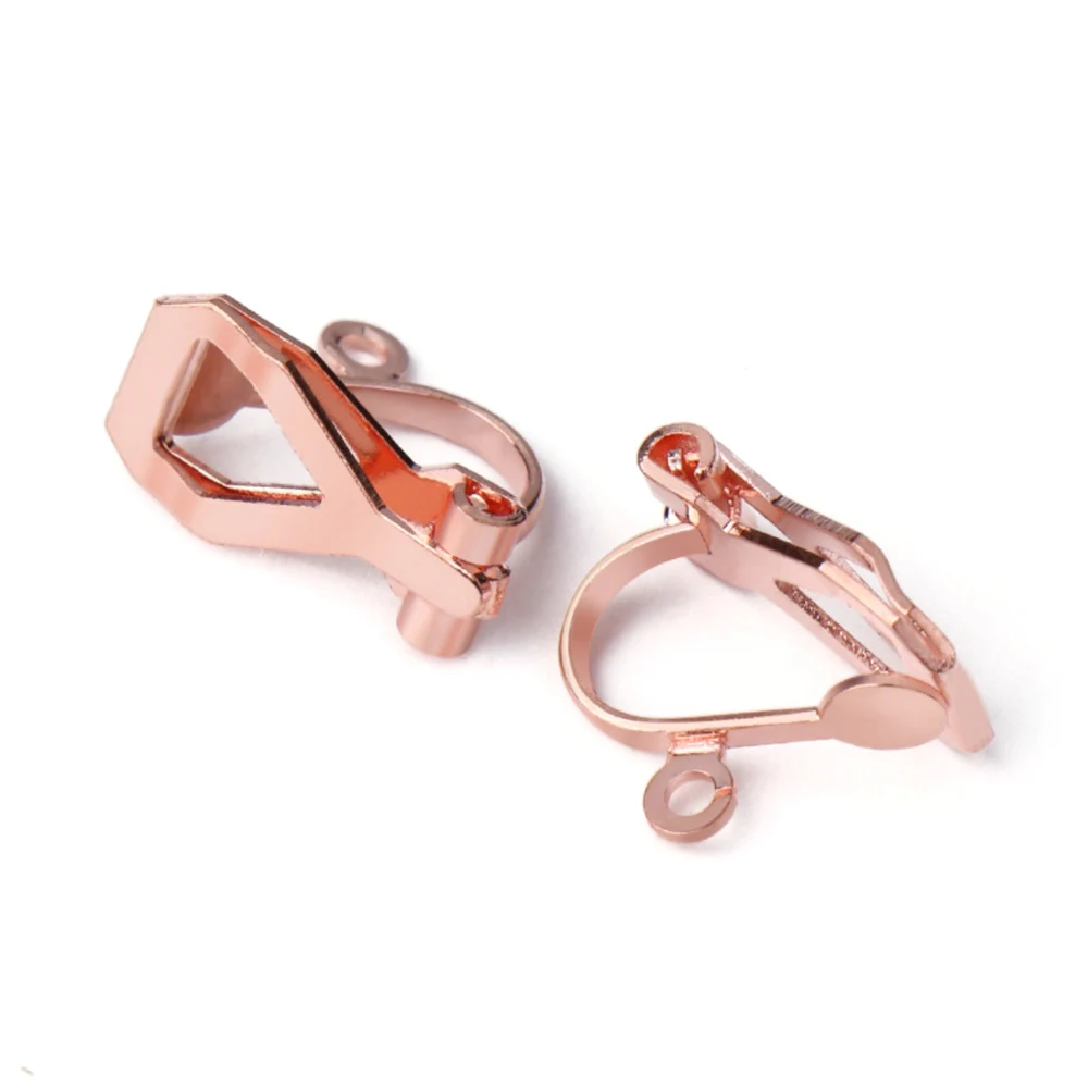 30Pcs Stainless Steel Ear Clips Earrings Clasps Making Materials Gold Silver Clip on Earrings no Pierced DIY Earring Accessories
