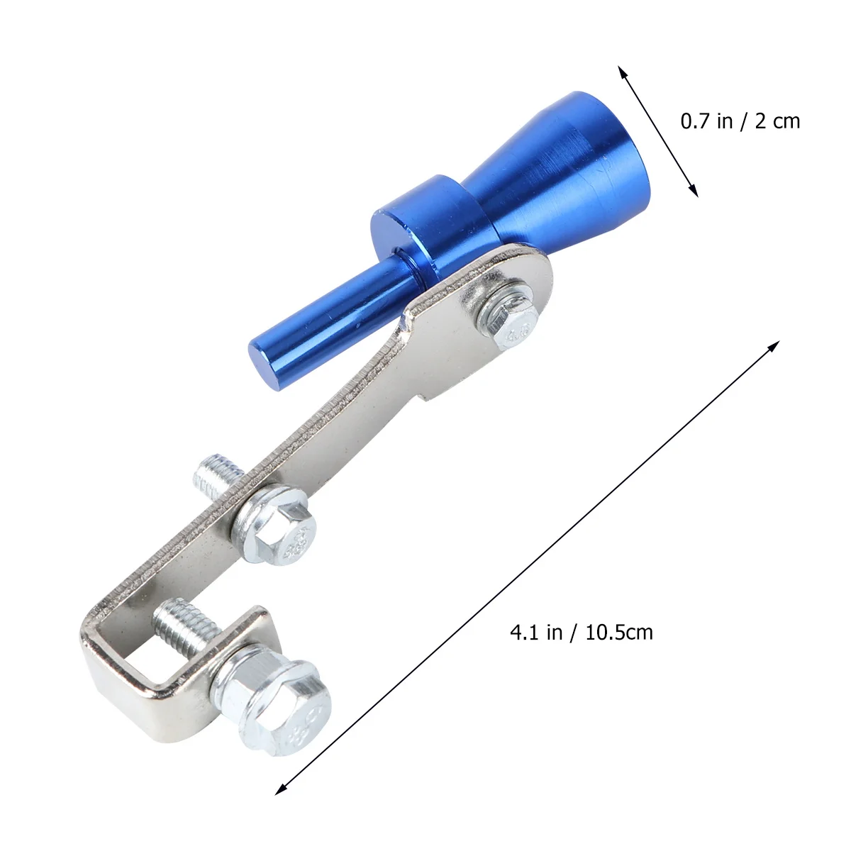 2 قطعة ضبط السيارة التوربينات صافرة أسلم العادم صانع الضوضاء للمركبة بصوت عال محرك الصوت كليب على تركيب الأزرق S الحجم