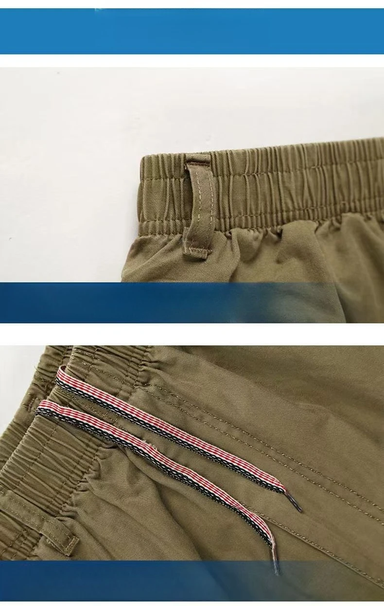 2026 Neue Herren Cargo-Hose aus Reiner Baumwolle Herbst Baggy Gerades Bein Multi-Taschen Arbeitshose Lässige Lange Hose Übergröße M-6XL – Detail 18