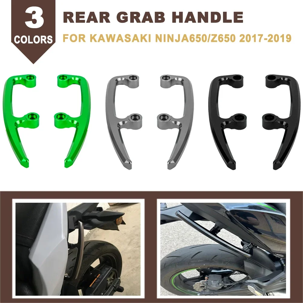 

Motorcycle Rear Grab Bars For KAWASAKI Z650 NINJA650 Z Ninja 650 2017-2019 Rear Passenger Rail Handle Grip Arm Rests Accessories