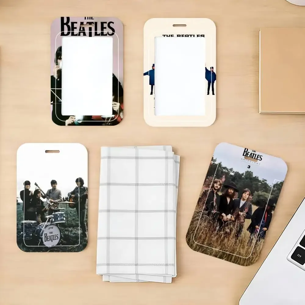 Vintage Famous Rock Band T-he-b-beatles ID Card Holder Neck Strap Pendant Door Badge Holder Lanyards Keychain Work Credential