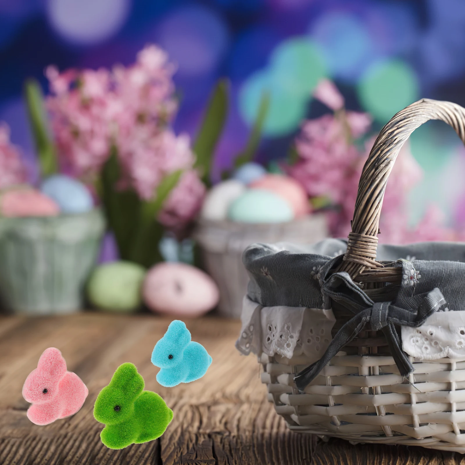 

6Pcs Mini Foam Rabbit Statues Small Bunny Decorations Easter Party Table Decoration Micro Landscape Ornaments Office Decorations